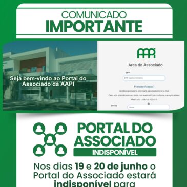 Portal indisponível 19 e 20/6